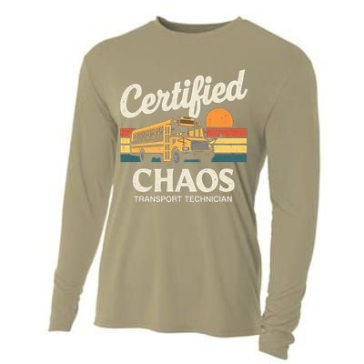 Certified Chaos Transport Technician School Bus Driver Cooling Performance Long Sleeve Crew