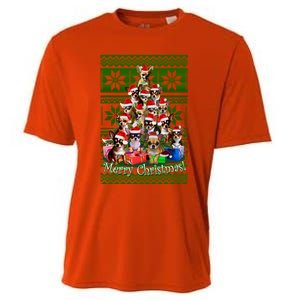 Chihuahua Christmas Tree Ugly Sweater Funny Gift Cooling Performance Crew T-Shirt