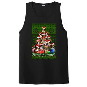 Chihuahua Christmas Tree Ugly Sweater Funny Gift PosiCharge Competitor Tank