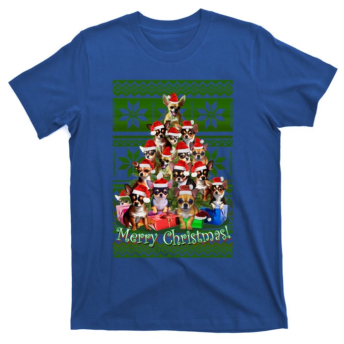 Chihuahua Christmas Tree Ugly Sweater Funny Gift T-Shirt