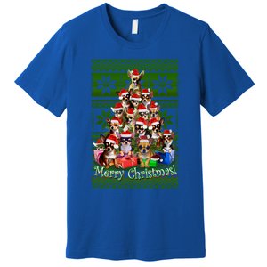 Chihuahua Christmas Tree Ugly Sweater Funny Gift Premium T-Shirt