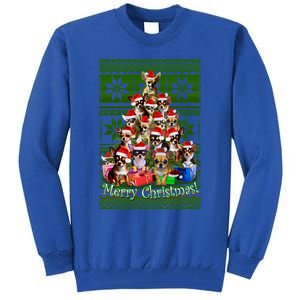 Chihuahua Christmas Tree Ugly Sweater Funny Gift Tall Sweatshirt