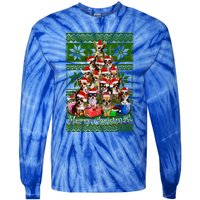 Chihuahua Christmas Tree Ugly Sweater Funny Gift Tie-Dye Long Sleeve Shirt