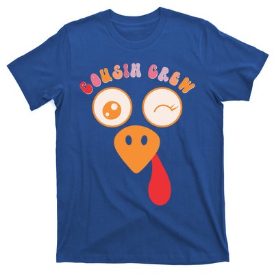 Cousin Crew Turkey Face Family Thanksgiving Pajamas Matching Gift T-Shirt