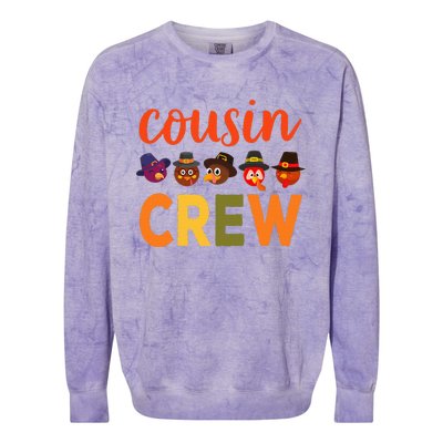 Cousin Crew Thanksgiving Colorblast Crewneck Sweatshirt