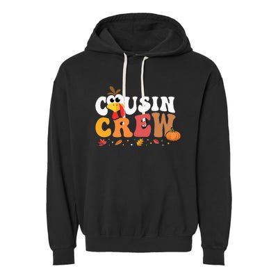 Cousin Crew Thanksgiving Family Matching Turkey Day Fall Garment-Dyed Fleece Hoodie