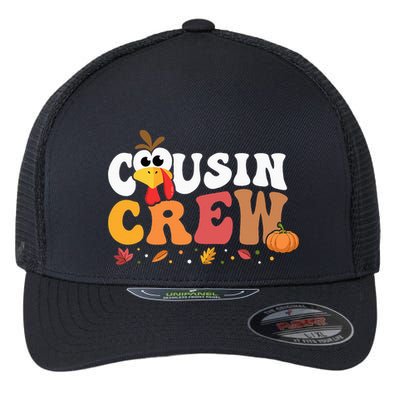 Cousin Crew Thanksgiving Family Matching Turkey Day Fall Flexfit Unipanel Trucker Cap