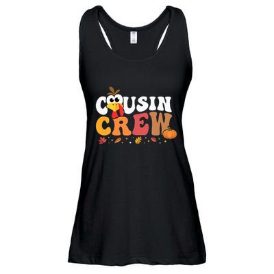 Cousin Crew Thanksgiving Family Matching Turkey Day Fall Ladies Essential Flowy Tank