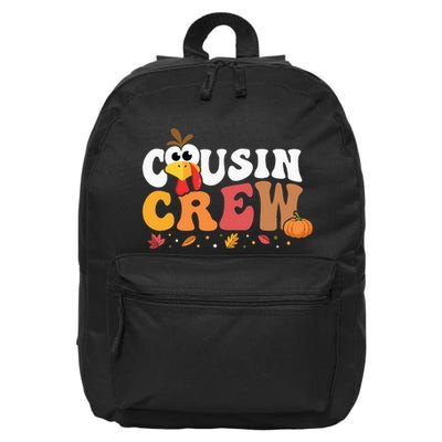 Cousin Crew Thanksgiving Family Matching Turkey Day Fall 16 in Basic Backpack