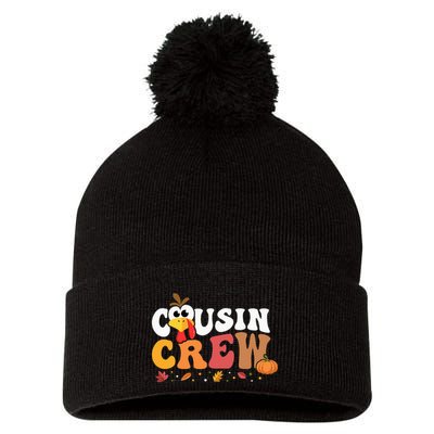 Cousin Crew Thanksgiving Family Matching Turkey Day Fall Pom Pom 12in Knit Beanie