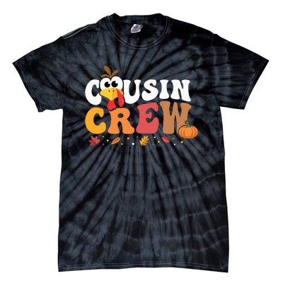 Cousin Crew Thanksgiving Family Matching Turkey Day Fall Tie-Dye T-Shirt