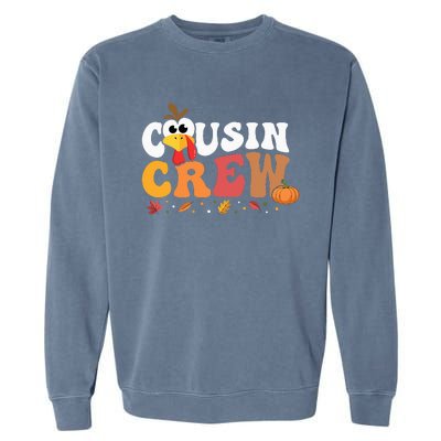 Cousin Crew Thanksgiving Family Matching Turkey Day Fall Garment-Dyed Sweatshirt