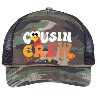 Cousin Crew Thanksgiving Family Matching Turkey Day Fall Retro Rope Trucker Hat Cap