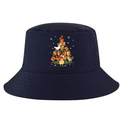 Chicken Christmas Tree Lights Love Chicken Farmer Christmas Cool Comfort Performance Bucket Hat