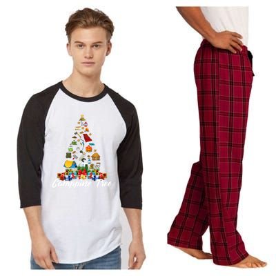 Camping Christmas Tree Raglan Sleeve Pajama Set