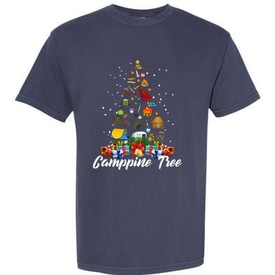 Camping Christmas Tree Garment-Dyed Heavyweight T-Shirt