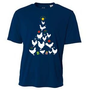 Chicken Christmas Tree Lights Love Chicken Farmer Xmas Cute Cooling Performance Crew T-Shirt