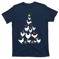 Chicken Christmas Tree Lights Love Chicken Farmer Xmas Cute T-Shirt