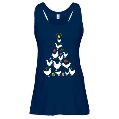 Chicken Christmas Tree Lights Love Chicken Farmer Xmas Cute Ladies Essential Flowy Tank