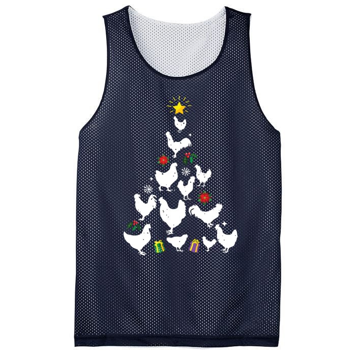 Chicken Christmas Tree Lights Love Chicken Farmer Xmas Cute Mesh Reversible Basketball Jersey Tank