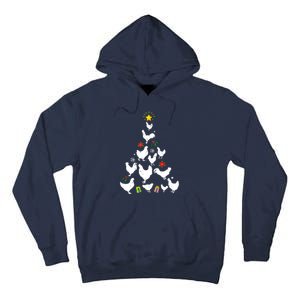 Chicken Christmas Tree Lights Love Chicken Farmer Xmas Cute Tall Hoodie