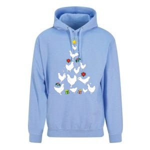 Chicken Christmas Tree Lights Love Chicken Farmer Xmas Cute Unisex Surf Hoodie