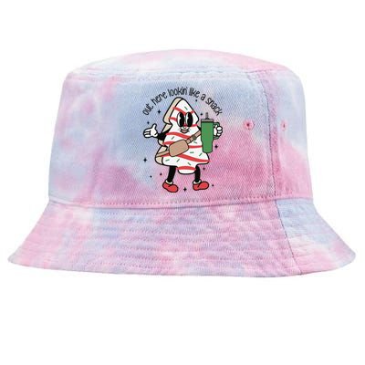 Cute Christmas Tree Cake Out Here Lookin Like A Snack Boojee Gift Tie-Dyed Bucket Hat