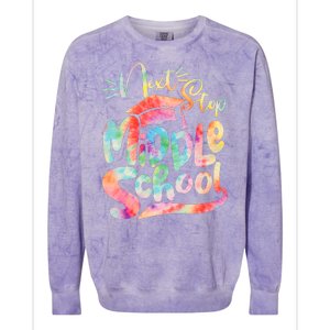 Cute Colorful Tie Dye Next Stop Middle School Colorblast Crewneck Sweatshirt