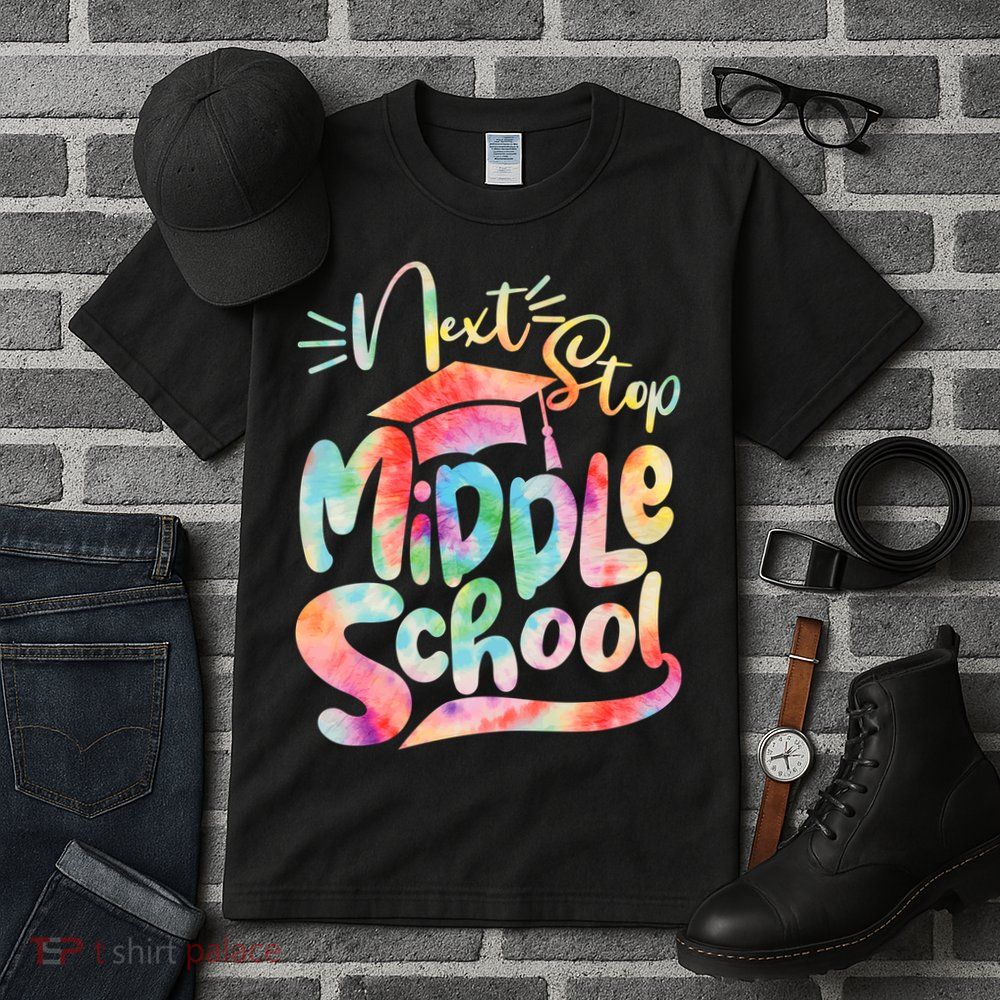 Cute Colorful Tie Dye Next Stop Middle School Tall T-Shirt