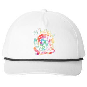 Cute Colorful Tie Dye Next Stop Middle School Snapback Five-Panel Rope Hat