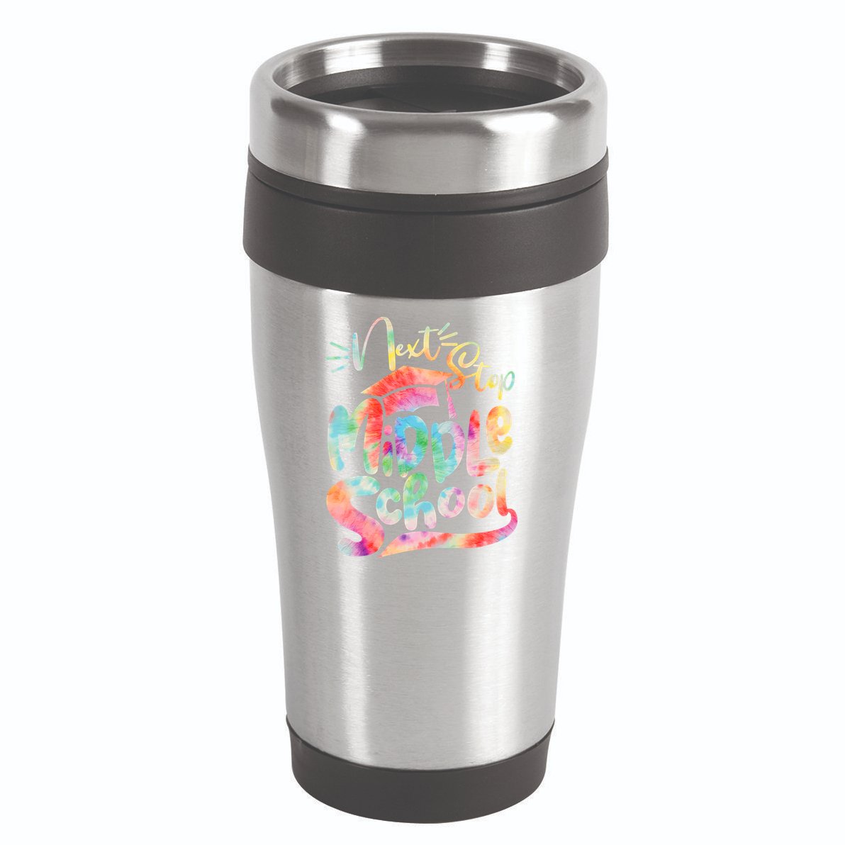 Cute Colorful Tie Dye Next Stop Middle School 16oz Travel Tumbler