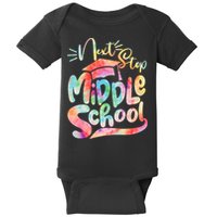 Cute Colorful Tie Dye Next Stop Middle School Baby Bodysuit