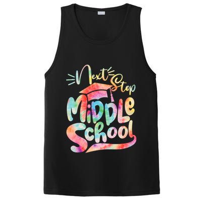 Cute Colorful Tie Dye Next Stop Middle School PosiCharge Competitor Tank