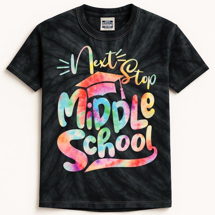 Cute Colorful Tie Dye Next Stop Middle School Kids Tie-Dye T-Shirt