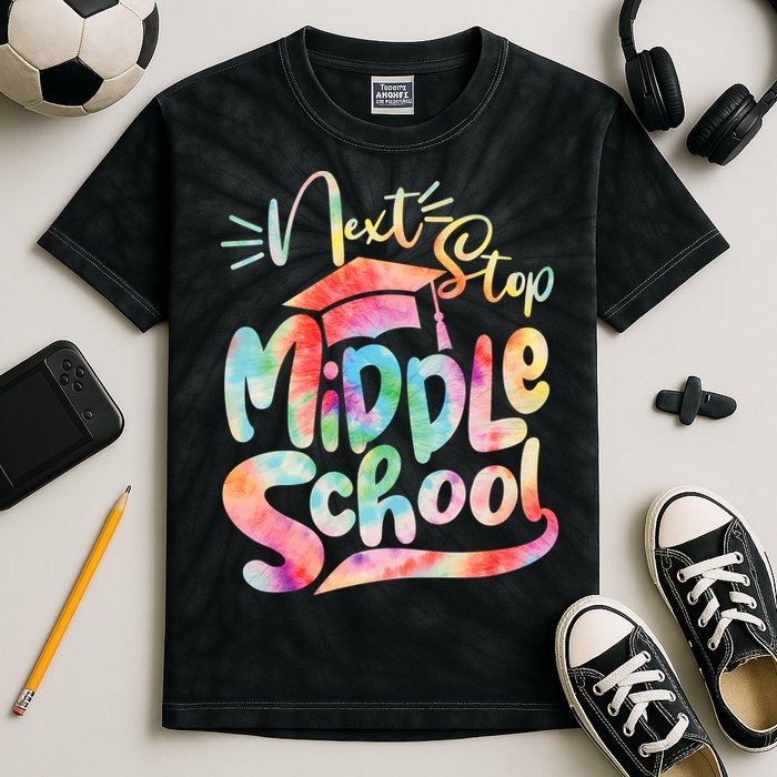 Cute Colorful Tie Dye Next Stop Middle School Kids Tie-Dye T-Shirt