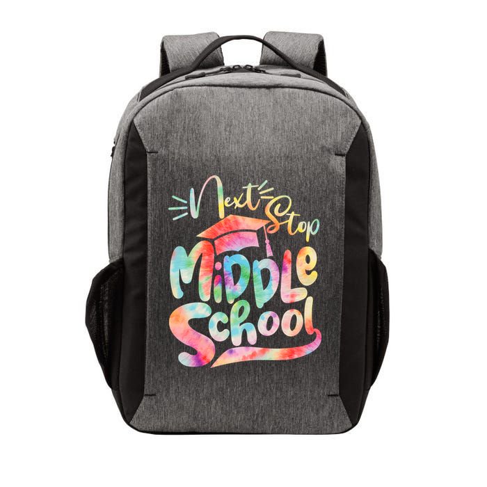 Cute Colorful Tie Dye Next Stop Middle School Vector Backpack