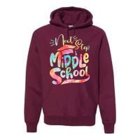 Cute Colorful Tie Dye Next Stop Middle School Premium Hoodie