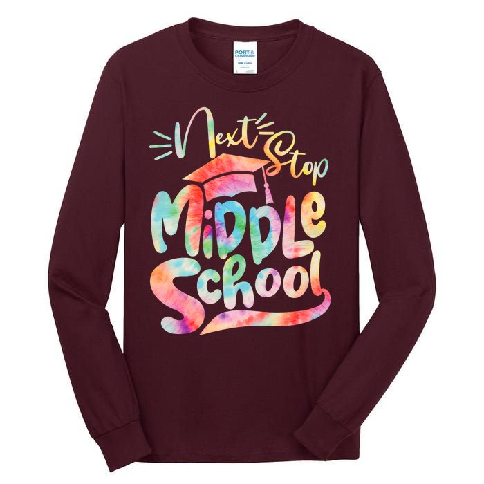 Cute Colorful Tie Dye Next Stop Middle School Tall Long Sleeve T-Shirt