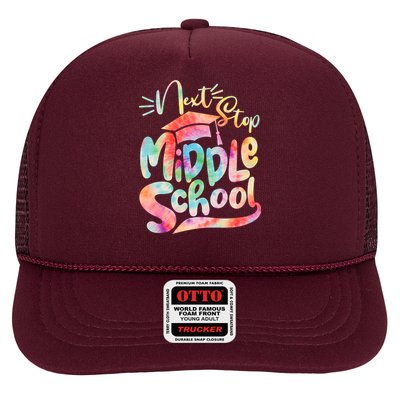 Cute Colorful Tie Dye Next Stop Middle School Trucker Hat