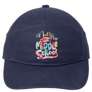 Cute Colorful Tie Dye Next Stop Middle School 7-Panel Snapback Hat