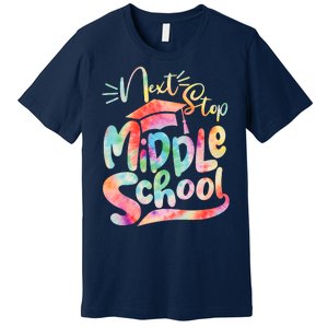 Cute Colorful Tie Dye Next Stop Middle School Premium T-Shirt