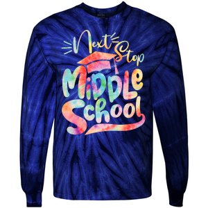 Cute Colorful Tie Dye Next Stop Middle School Tie-Dye Long Sleeve Shirt