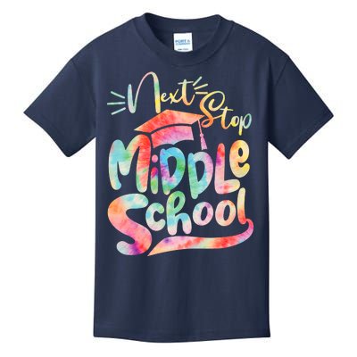 Cute Colorful Tie Dye Next Stop Middle School Kids T-Shirt