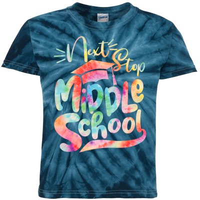 Cute Colorful Tie Dye Next Stop Middle School Kids Tie-Dye T-Shirt