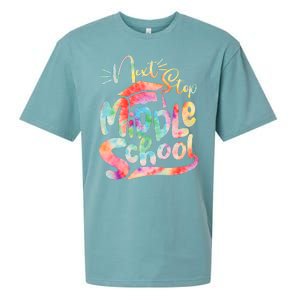 Cute Colorful Tie Dye Next Stop Middle School Sueded Cloud Jersey T-Shirt