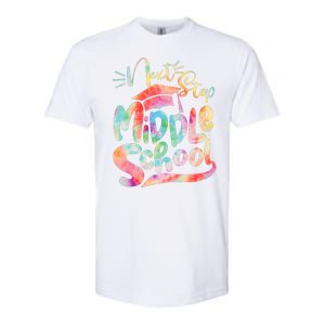 Cute Colorful Tie Dye Next Stop Middle School Softstyle CVC T-Shirt