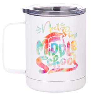 Cute Colorful Tie Dye Next Stop Middle School 12 oz Stainless Steel Tumbler Cup