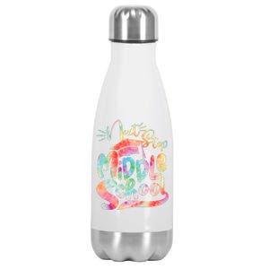 Cute Colorful Tie Dye Next Stop Middle School Stainless Steel Insulated Water Bottle