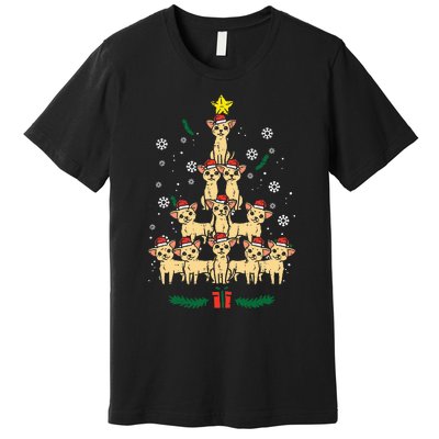 Chihuahua Christmas Tree Chiwawa Dog Xmas Premium T-Shirt