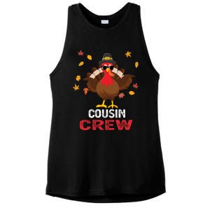 Cousin Crew Turkey Family Thanksgiving Pajamas Matching Gift Cute Gift Ladies PosiCharge Tri-Blend Wicking Tank